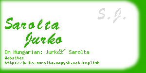 sarolta jurko business card